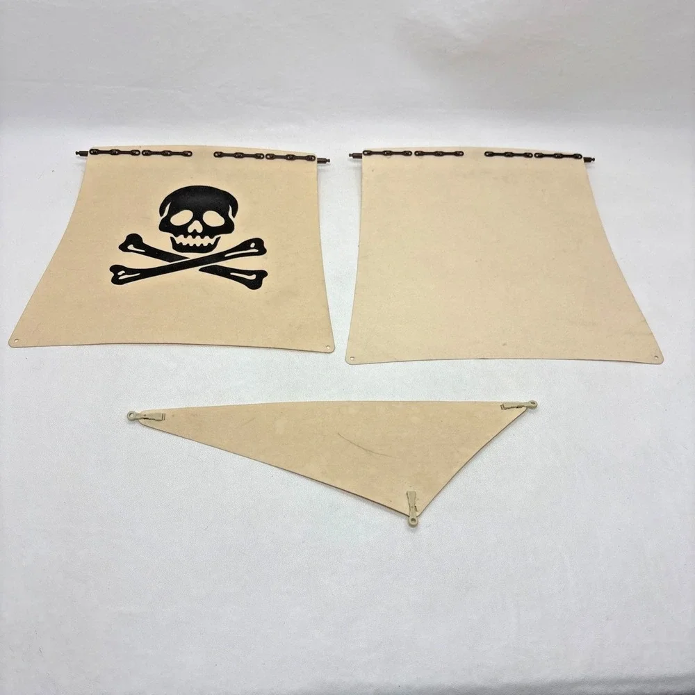 Vintage Playmobil Pirate Blue Ship Boat 5778 Parts Pieces 1978 Geobra Deck Sails